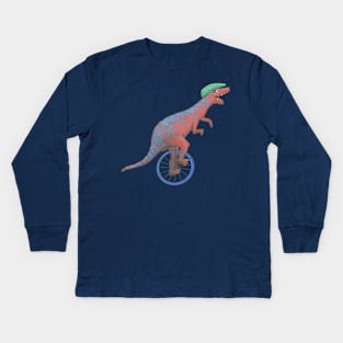 Keep Pedaling, You Fancy T-Rex! Kids Long Sleeve T-Shirt